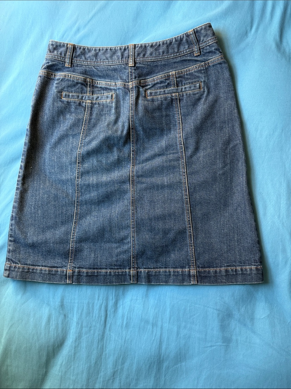 Boden Dark Blue Denim A-Line Skirt US 8 - Picture 4 of 6